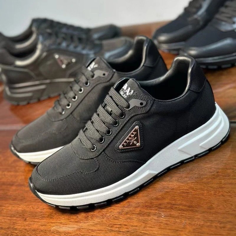 Unbranded Sneakers Low-top lace-up with triangular side patch and thick outsole — 05