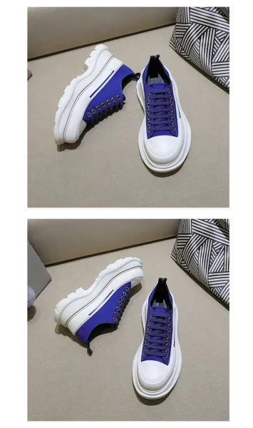 Alexander McQueen Oversized Platform Sneakers Royal Blue and White Chunky Sneakers - 29
