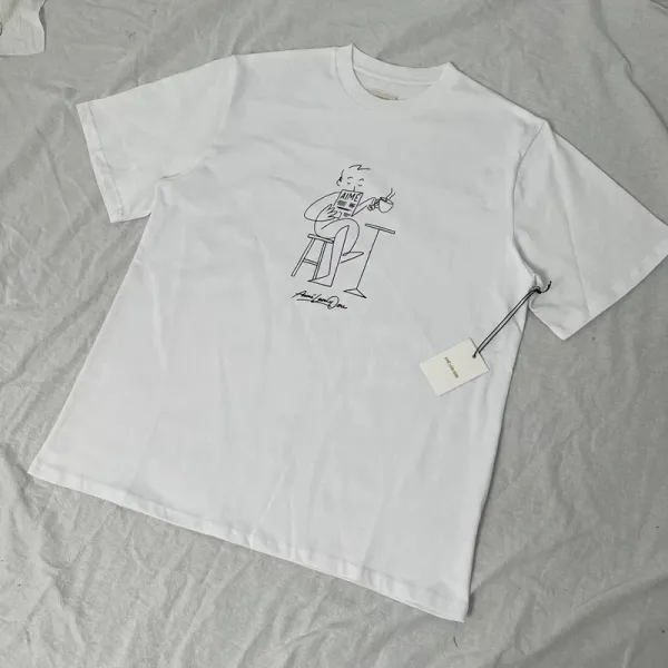Aimé Leon Dore Rose Embroidered Beige T-Shirt - 36
