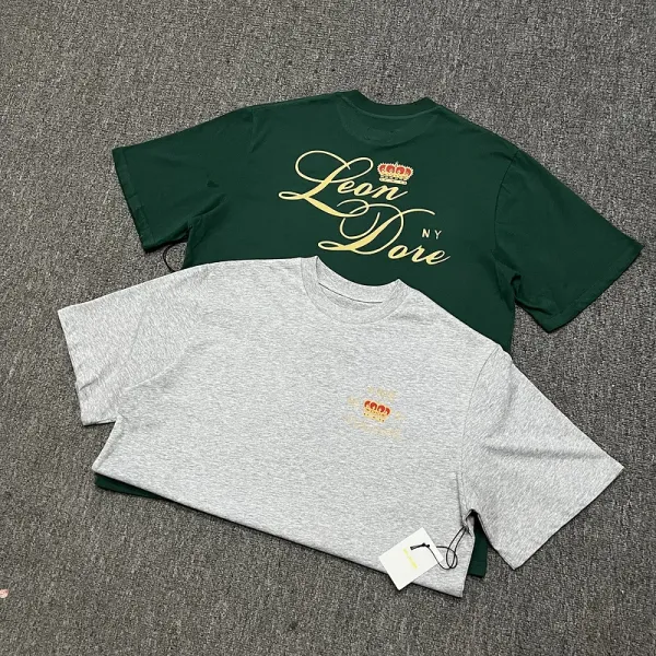 Aimé Leon Dore Rose Embroidered Beige T-Shirt - 67