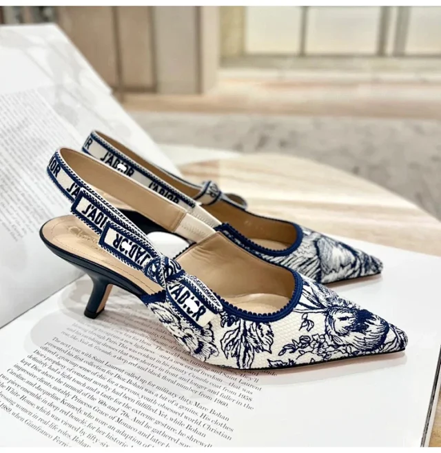 Dior High Heels J'Adior embroidered floral slingback product detail image 1