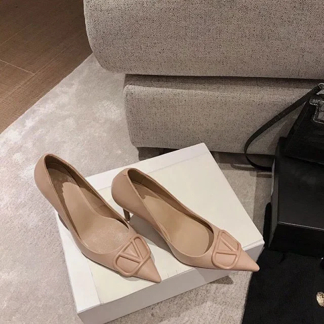 Unbranded High Heels Pointed-Toe Stiletto Pumps with V-Shaped Buckle product detail image 9