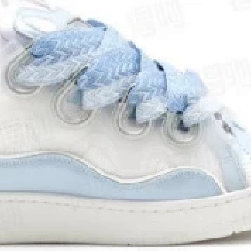 Chunky Sneakers with Woven Multicolor Laces White Beige Black