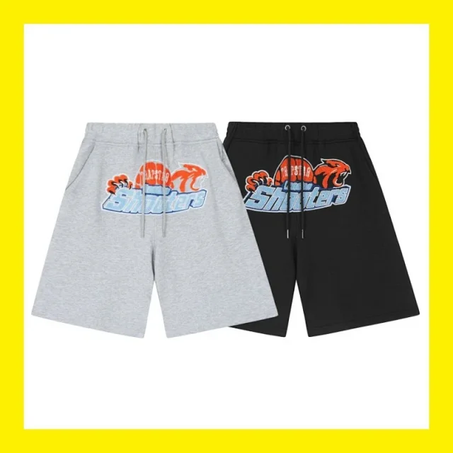 Trapstar Shorts Drawstring with embroidered panther graphic product detail image 3
