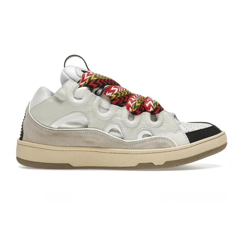 Unbranded Sneakers Low-top wavy-panel with patterned laces image 2