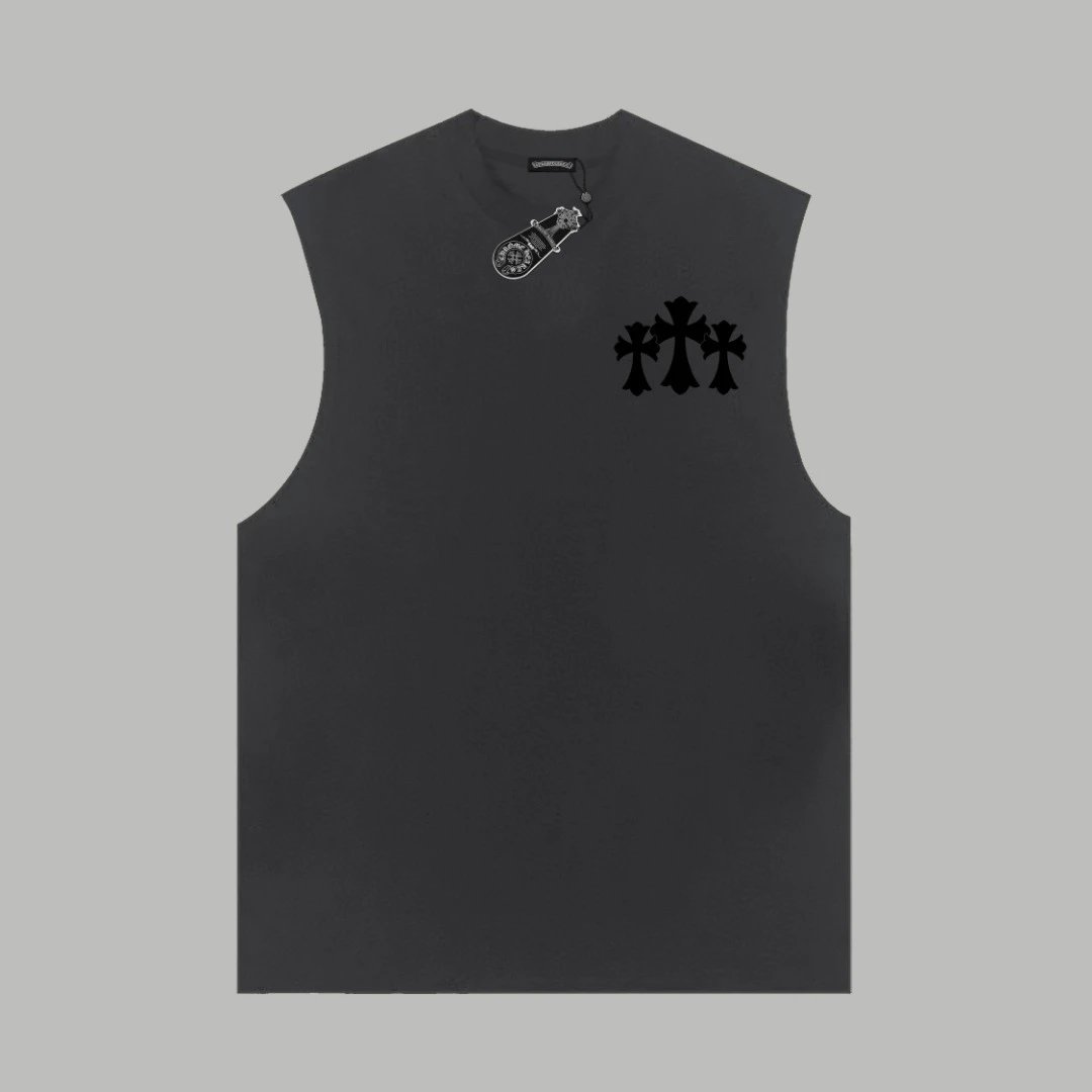 Chrome Hearts Vests Cross Graphic Sleeveless Vest image 3