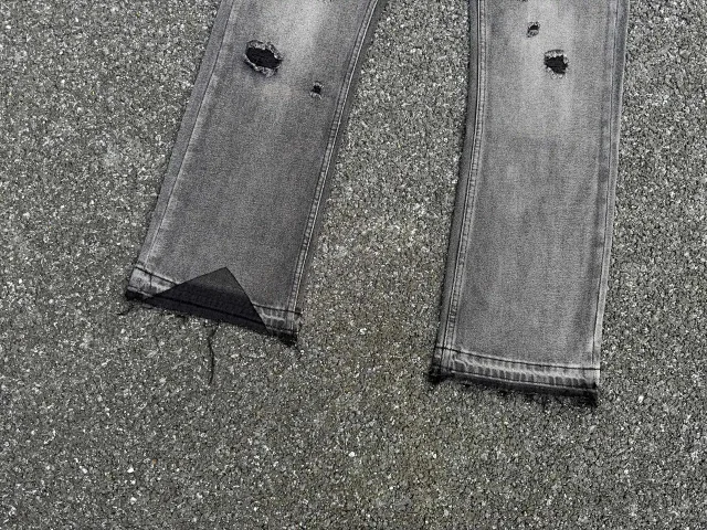 Purple Brand Jeans Distressed flared with frayed hems product detail image 34