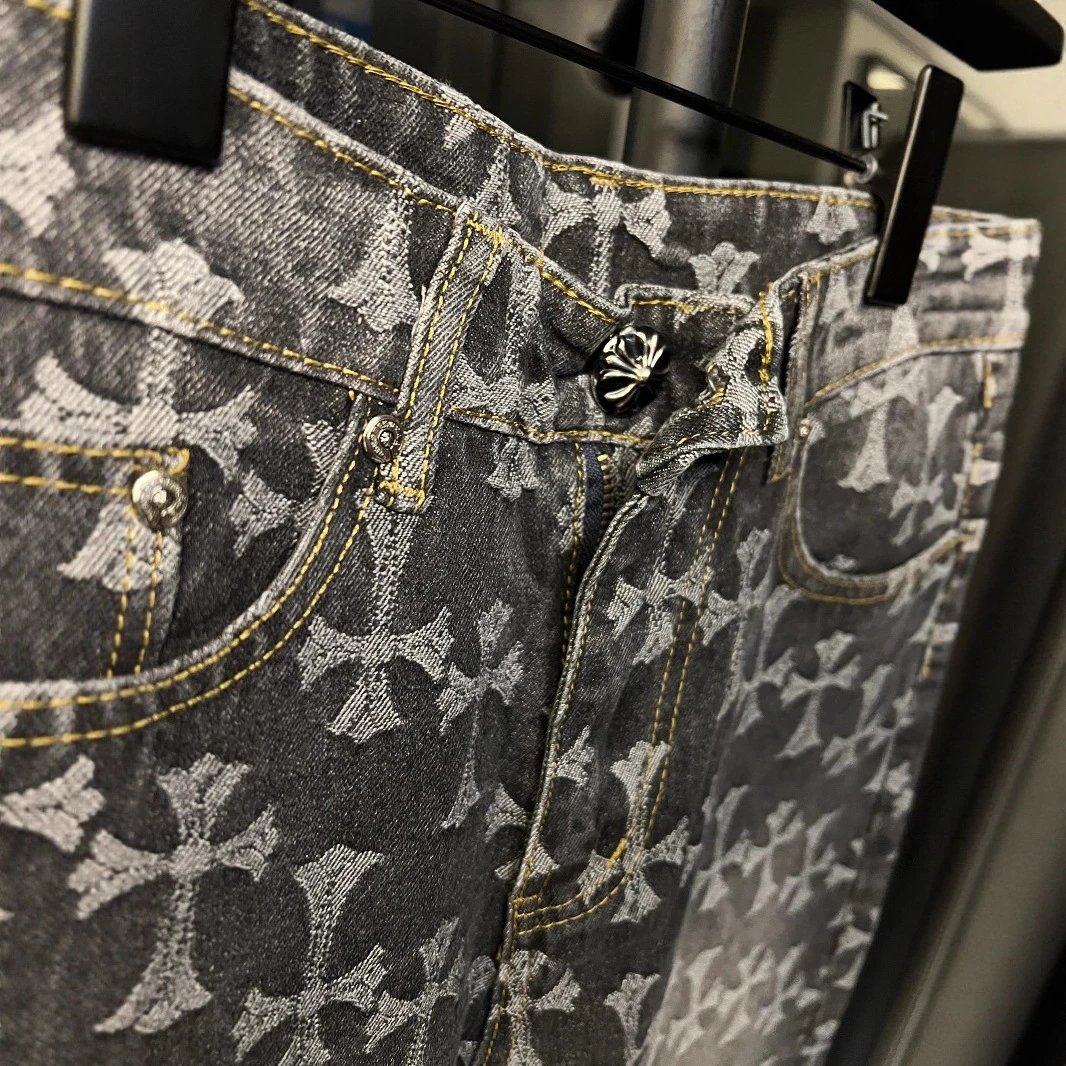 Chrome Hearts Jeans All-Over Cross Motif Straight-Leg image 3