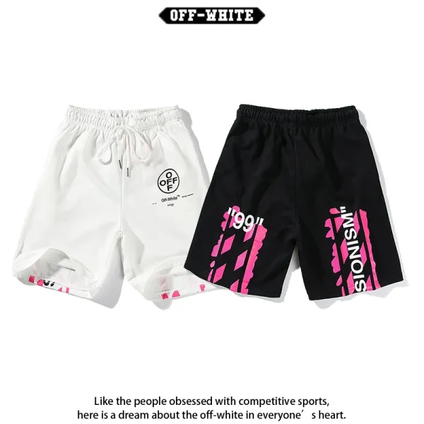 Off-White Circle Logo Drawstring Shorts White - 3