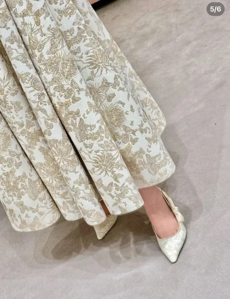 Dior J'Adior Lace Slingback Stilettos Beige - 2