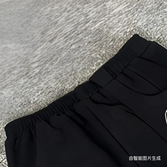 Unbranded Trousers Fleece drawstring with contrast pockets and embroidered graphic product detail image 6
