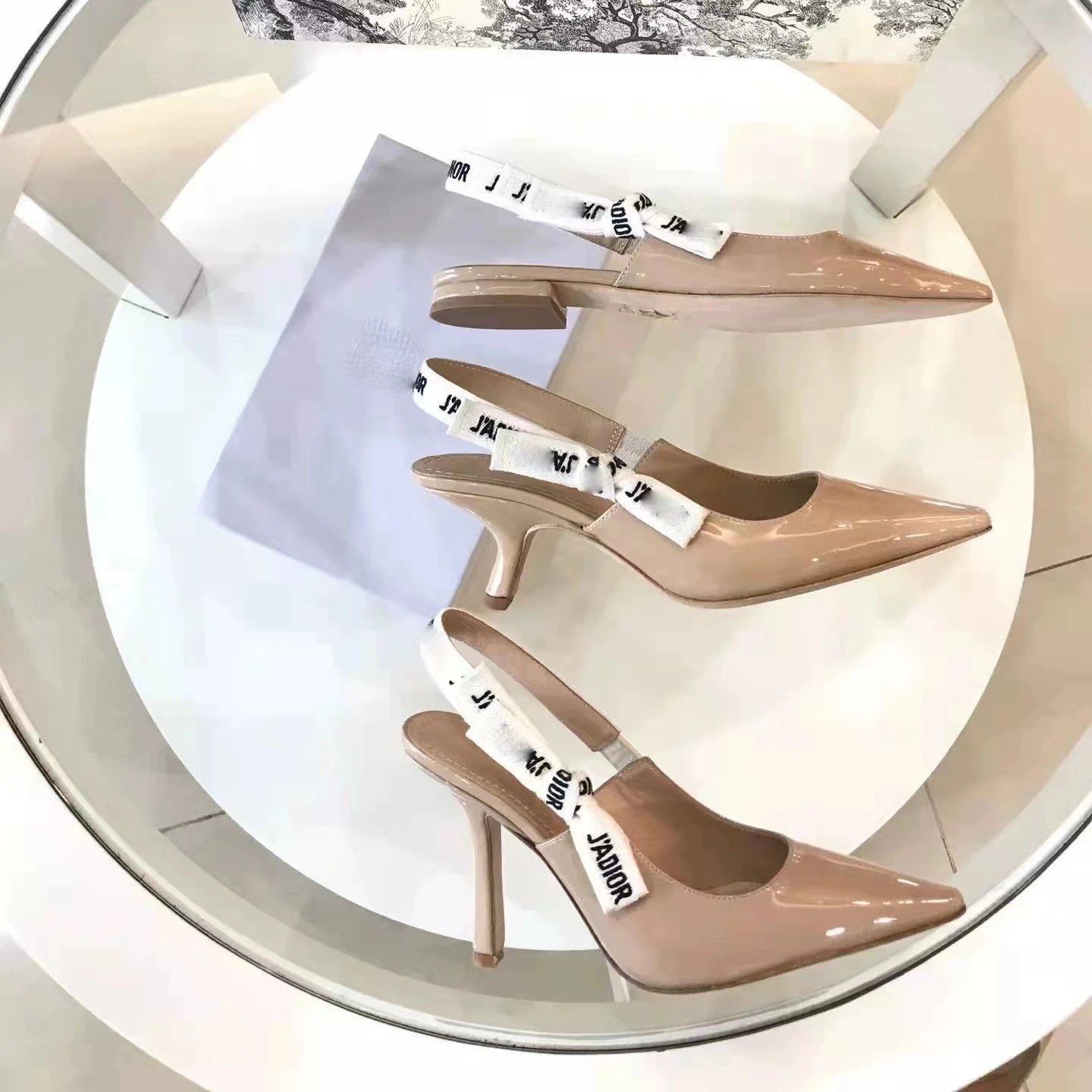 Apricot Patent Leather 6.5CM