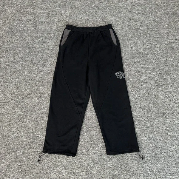 Unbranded Trousers Fleece drawstring with contrast pockets and embroidered graphic product detail image 2