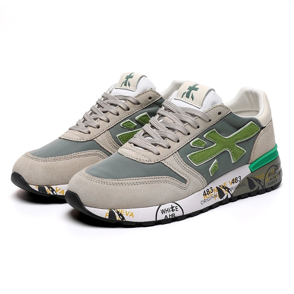 Premiata Sneakers Lace-Up Low-Top with Graphic Printed Midsole image 4