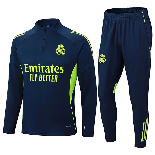 Real Madrid Tracksuits Club-branded quarter-zip training tracksuit product detail image 15