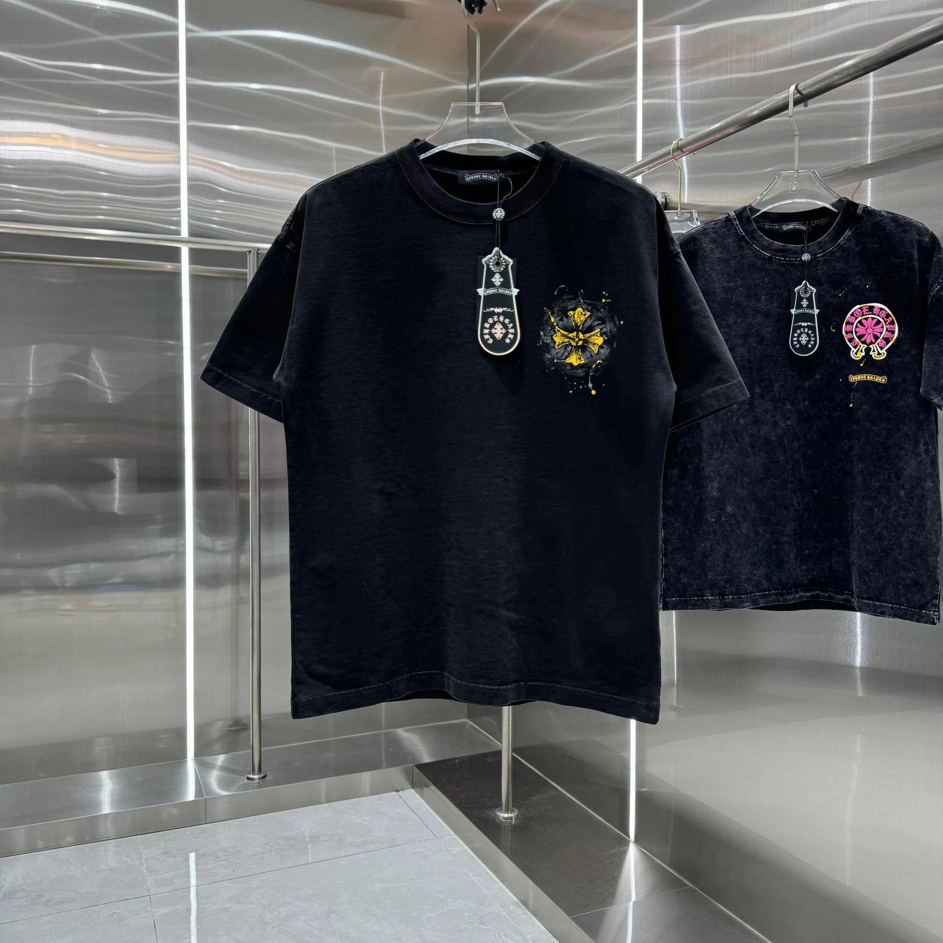Chrome Hearts T-Shirts Oversized crewneck T-shirt with cross graphic print image 5