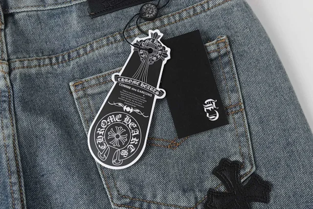 Chrome Hearts Jeans Wide-Leg Cross Patch product detail image 13