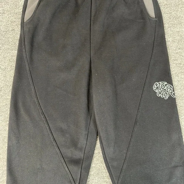 Unbranded Trousers Fleece drawstring with contrast pockets and embroidered graphic product detail image 7