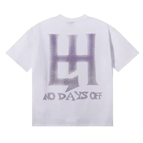 hA. Life Hustlers Graphic Print White T-Shirt - 4