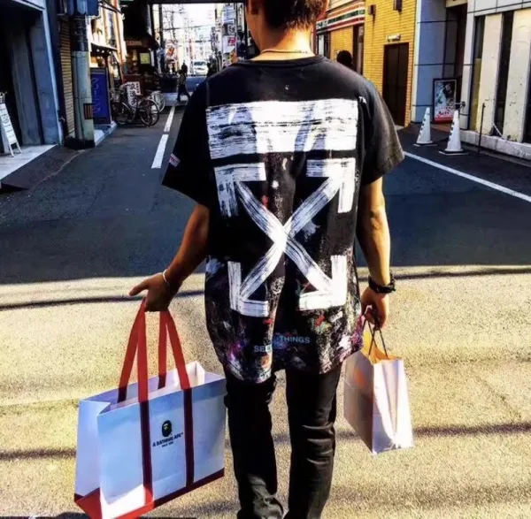 Off-White Arrow Gradient Print White T-Shirt - 10