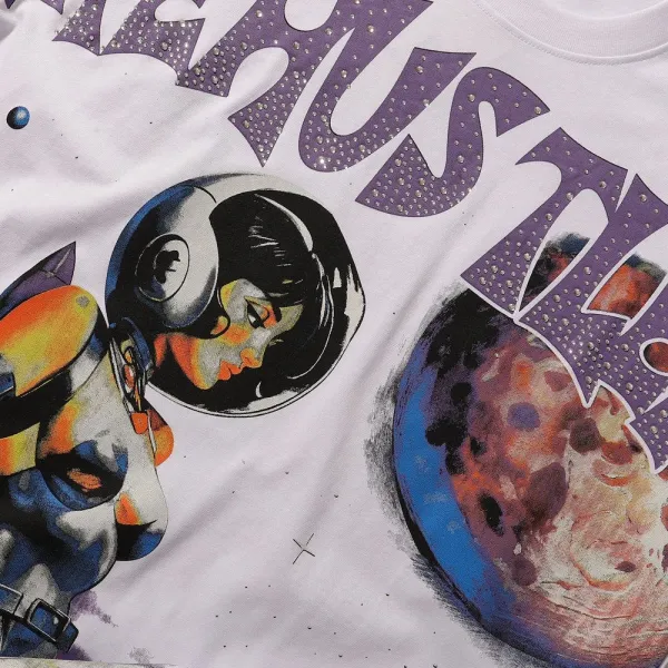 hA. Life Hustlers Graphic Print White T-Shirt - 8