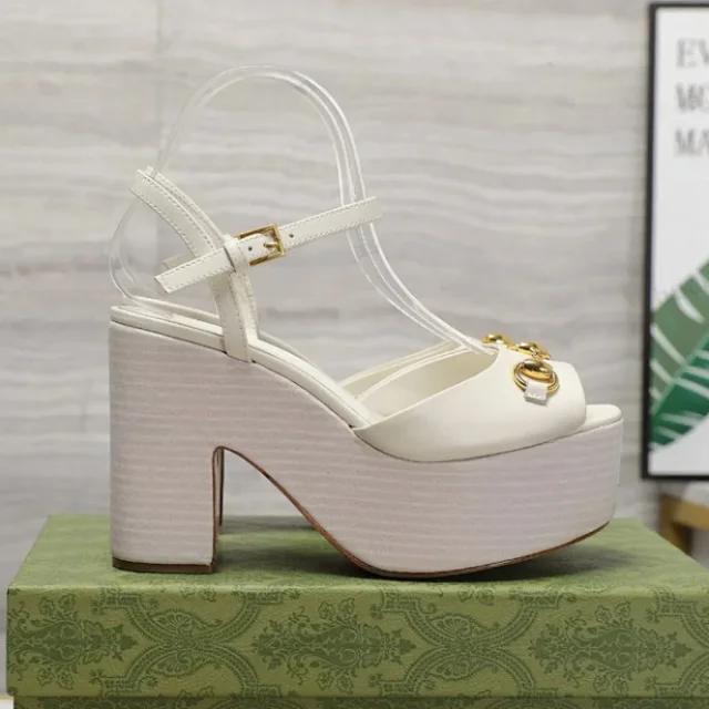 Unbranded High Heels Platform slingback sandals with horsebit-style hardware product detail image 17