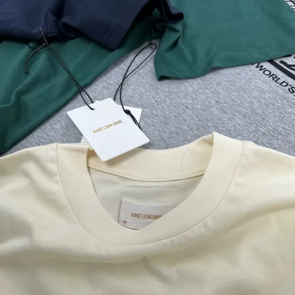 Aimé Leon Dore Rose Embroidered Beige T-Shirt - 50