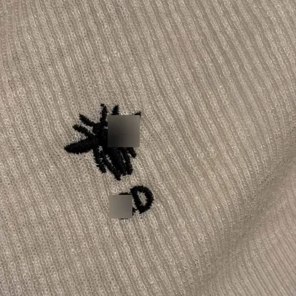Dior Knit Cardigan in Soft Pink with Embroidered Motif - 10