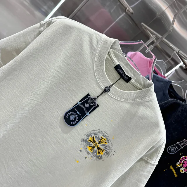 Chrome Hearts T-Shirts Oversized crewneck T-shirt with cross graphic print product detail image 6