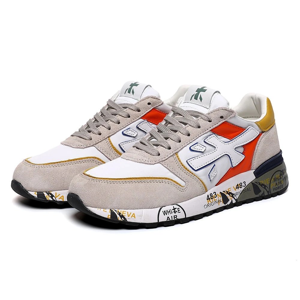 Premiata Sneakers Lace-Up Low-Top with Graphic Printed Midsole image 5