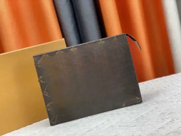 Design Clutch Bag Black Leather Texture Envelope Clutch - 13