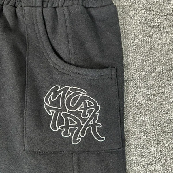 Unbranded Trousers Fleece drawstring with contrast pockets and embroidered graphic product detail image 12