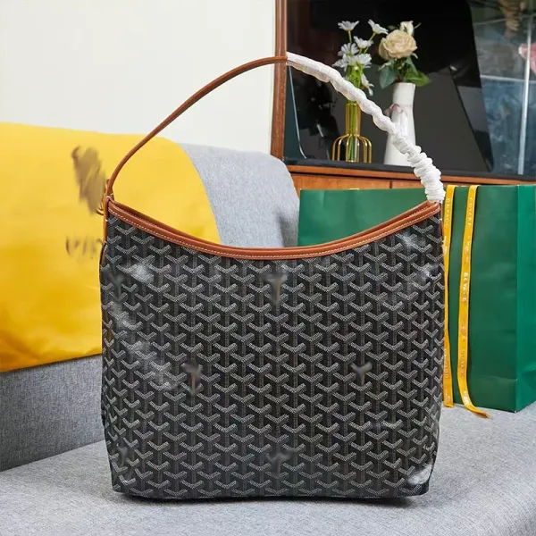 Goyard Saint-Louis Hobo Bag Burgundy Shoulder Bags - 15