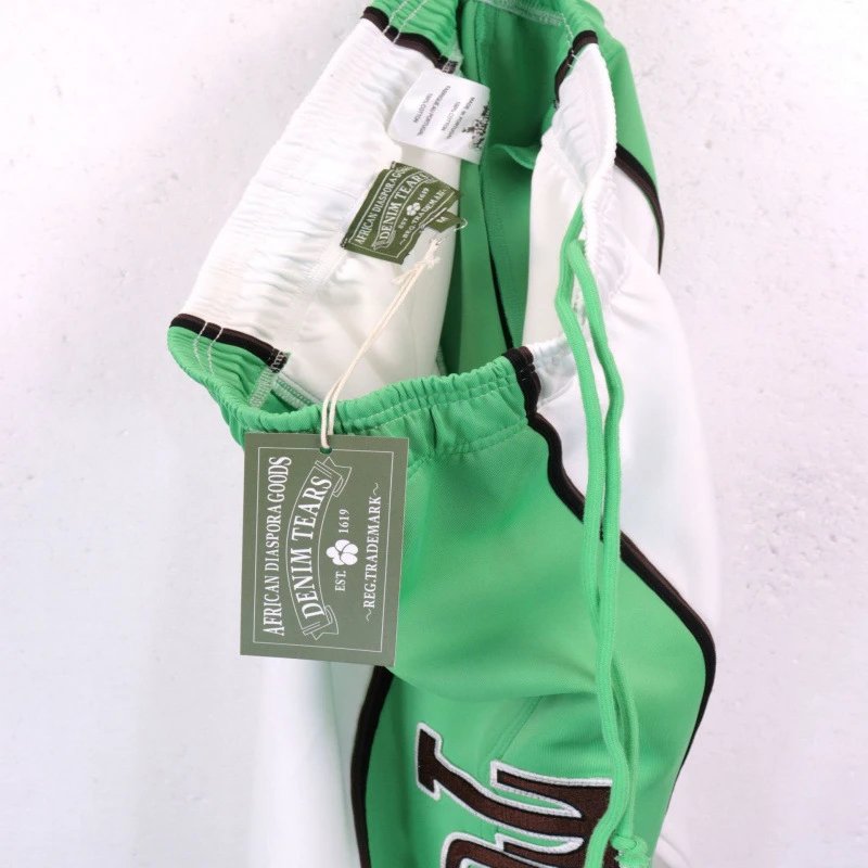 Unbranded Trousers Color-blocked elastic-cuff track pants image 4