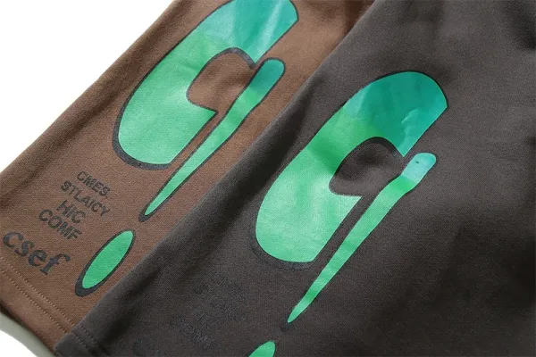 Design G.C. Graphic Print Brown Sweatshorts Shorts - 10