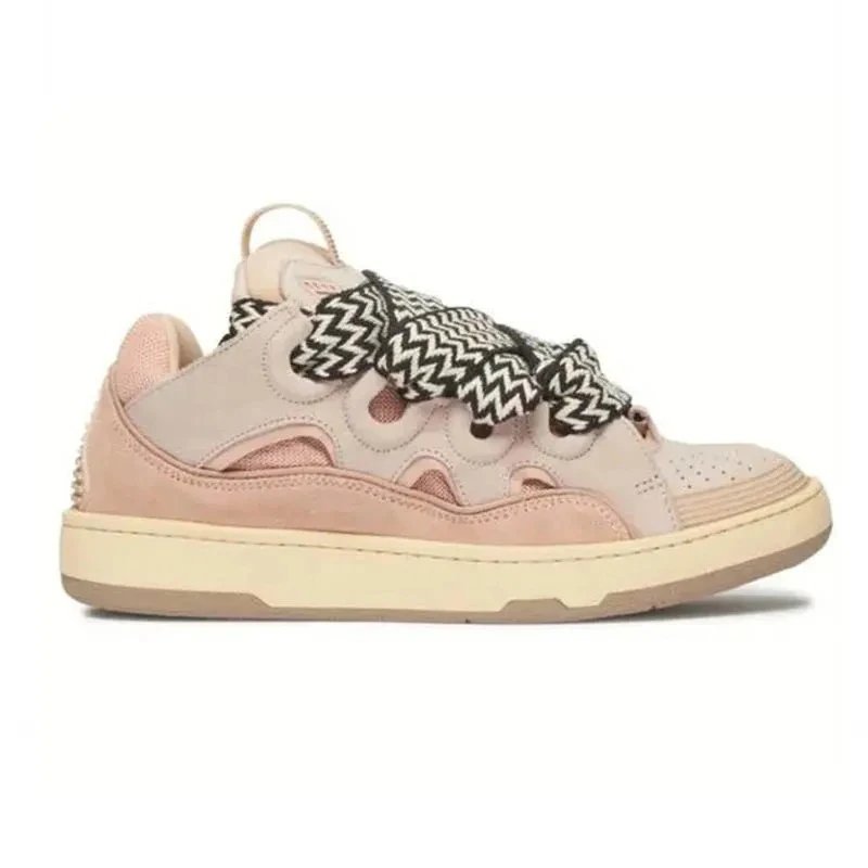 Unbranded Sneakers Low-top wavy-panel with patterned laces image 3
