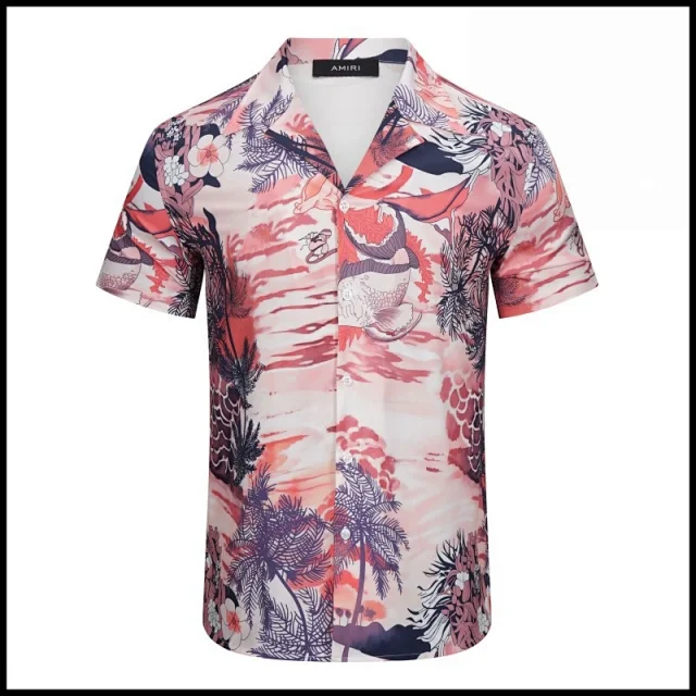 AMIRI Shirts Short-Sleeve Button-Up Graphic Print Shirt product detail image 21