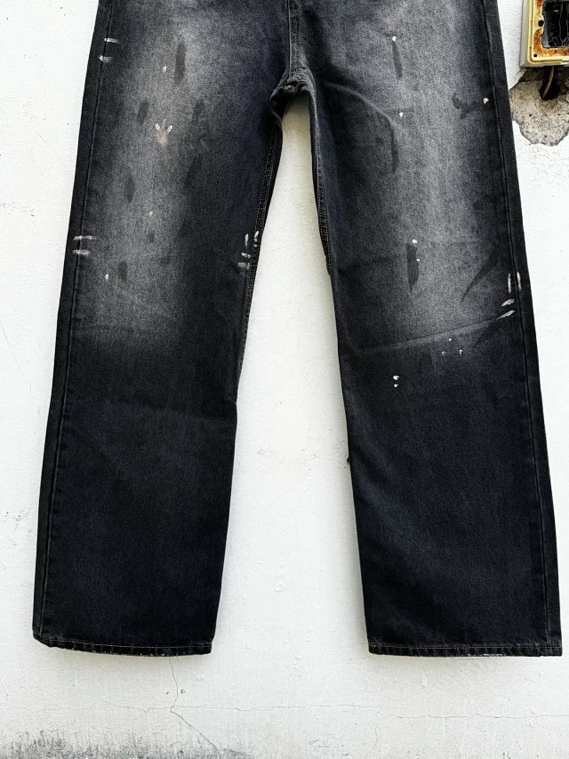 Acne Studios Jeans Wide-Leg Paint-Splatter product detail image 11
