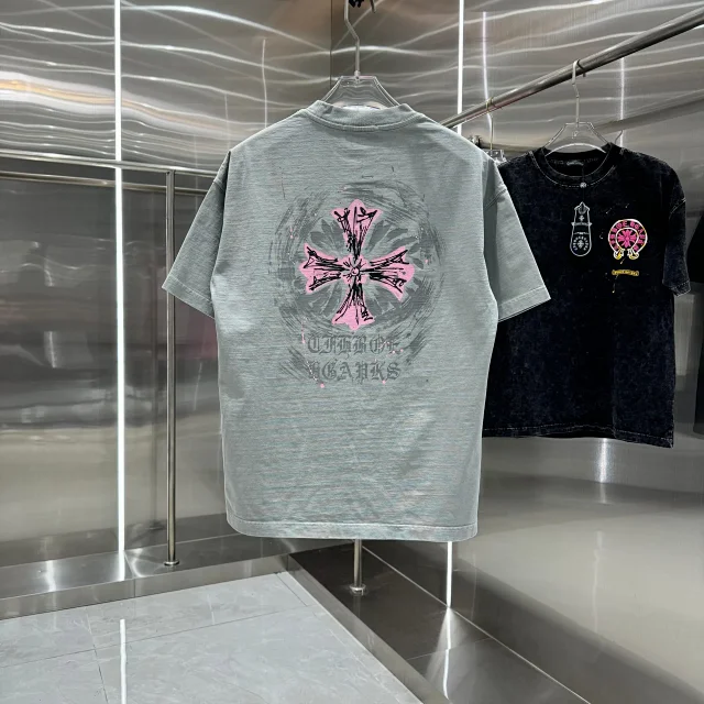 Chrome Hearts T-Shirts Oversized crewneck T-shirt with cross graphic print product detail image 13