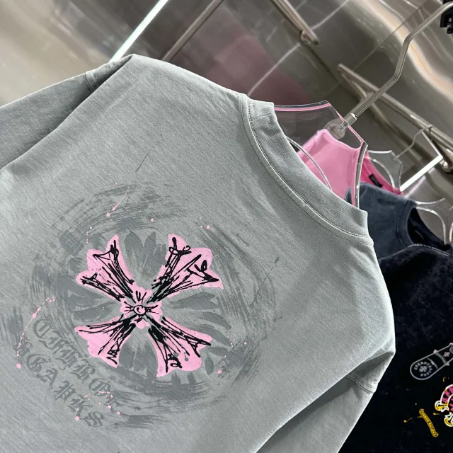 Chrome Hearts T-Shirts Oversized crewneck T-shirt with cross graphic print product detail image 16