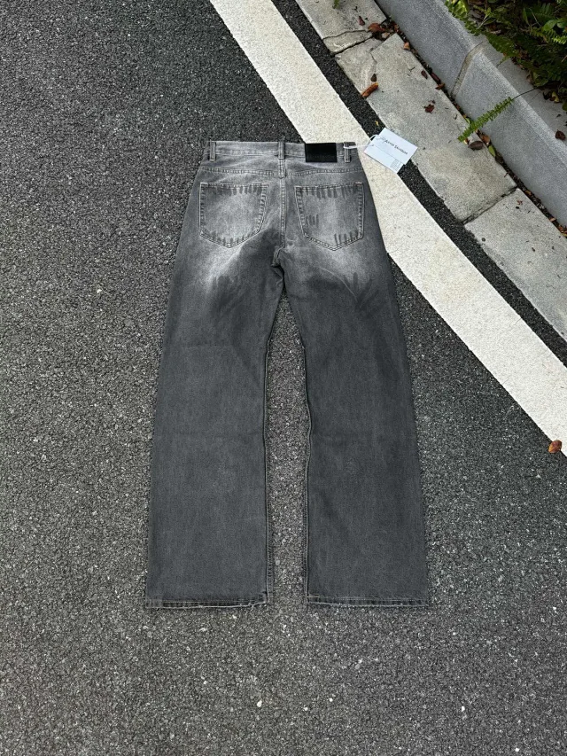 Acne Studios Jeans Wide-Leg Paint-Splatter product detail image 18