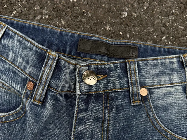 Unbranded Jeans Washed denim with lightning bolt graphics product detail image 8