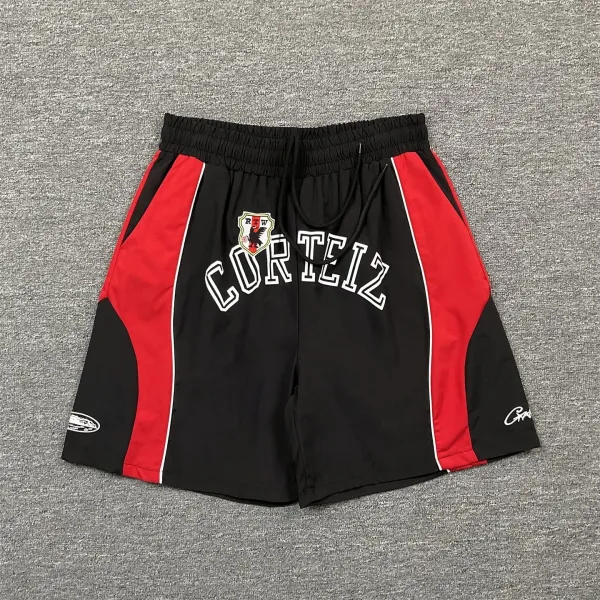 Corteiz Arch Logo Shorts Black / White - 9