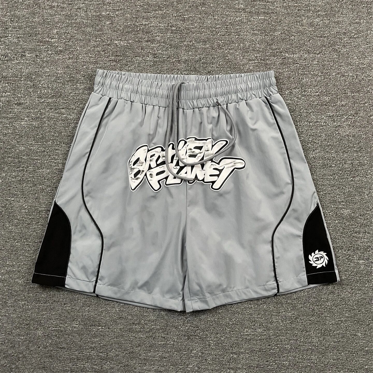 Broken Planet Shorts Color-Block Graphic Print Drawstring image 4