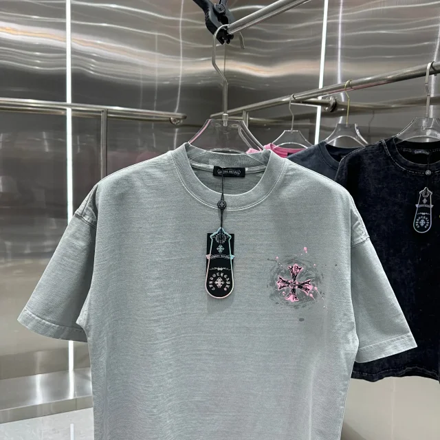 Chrome Hearts T-Shirts Oversized crewneck T-shirt with cross graphic print product detail image 17