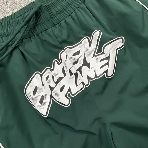 Broken Planet Graphic Shorts Black Yellow - 14