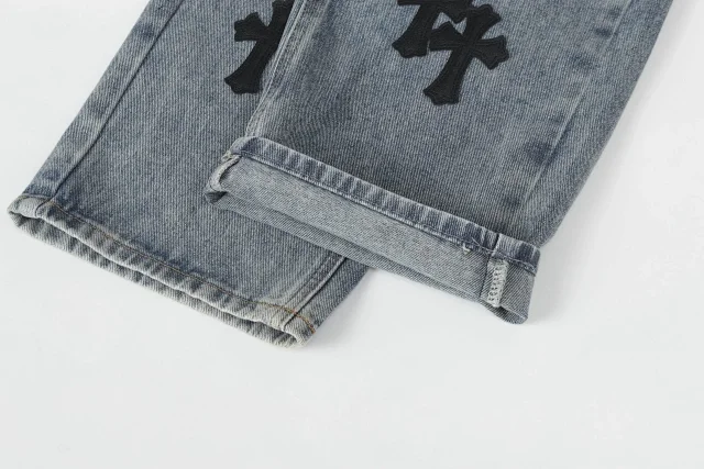 Chrome Hearts Jeans Wide-Leg Cross Patch product detail image 12