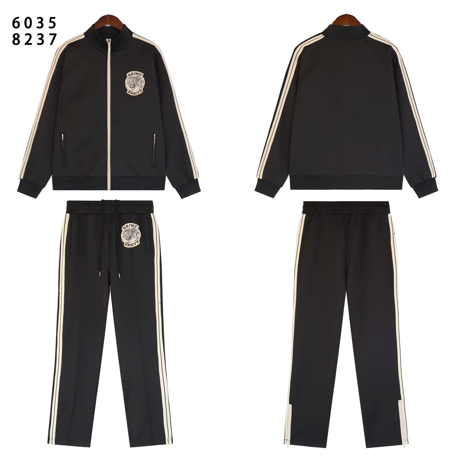 Saint Vanity Tracksuits Zip-up track jacket and striped pants set image 3