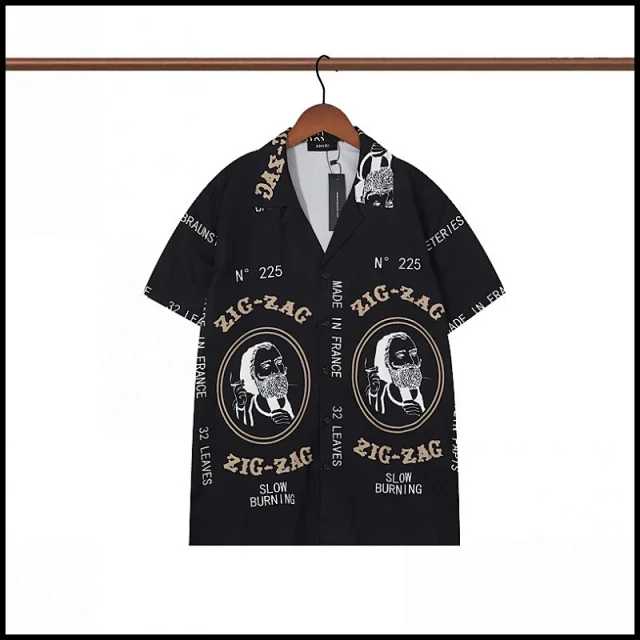 AMIRI Shirts Short-Sleeve Button-Up Graphic Print Shirt product detail image 11