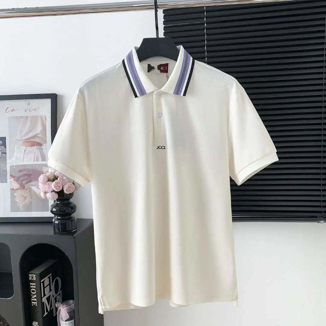 Prada Shirts Short-Sleeve Polo Shirt with Chest Triangle Logo — 22 G Home Contrast Collar Polo shirt